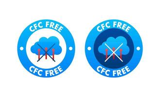 cfc vrij teken. chloorfluorkoolwaterstoffen of freon. vector illustratie