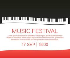 muziek- festival. muziek- evenement poster piano. jazz- muziek- vector poster ontwerp. waterverf bekladden achtergrond. vector illustratie.