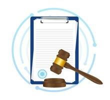 wet concept van wettelijk regulatie gerechtelijk systeem bedrijf overeenkomst. vector voorraad illustratie