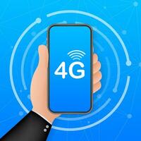 4g netwerk draadloze systemen en internetten. communicatie netwerk. vector illustratie