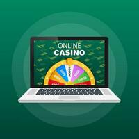 roulette 3d fortuin. wiel fortuin voor spel en winnen jackpot. online casino concept. internet casino marketing. vector illustratie.