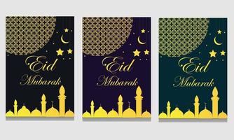 eid mubarak ontwerp gratis vector sjabloon