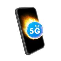 5g netwerk technologie. draadloze mobiel telecommunicatieverbinding onderhoud concept. afzet website landen sjabloon. vector voorraad illustratie