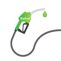 biobrandstof gas- station. eco benzine. vector voorraad illustratie