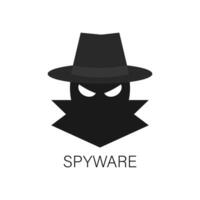 spyware, internet technologie. hou op teken, web icoon. Gevaar symbool. concept hacken computer. vector voorraad illustratie