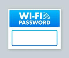 vrij Wifi wachtwoord symbool teken. vector voorraad illustratie