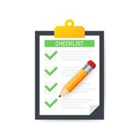 klembord met checklist icoon. klembord met checklist icoon voor web. vector voorraad illustratie.