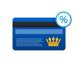 loyaliteit kaart. korting bon. korting coupon. credit kaart icoon. vector voorraad illustratie