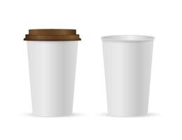 dichtbij omhoog nemen uit koffie met bruin pet en kop houder. geïsoleerd Aan wit achtergrond. vector illustratie.