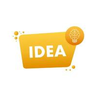 vlak idee voor concept ontwerp. gloeilamp icoon. idee, oplossing, bedrijf, strategie concept. vector voorraad illustratie.