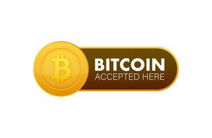 crypto munteenheid. bitcoin munteenheid. bitcoin digitaal portemonnee. vector