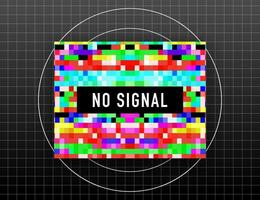 pixel kunst Nee signaal. glitch camera effect. vector beeld