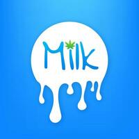 hennep melk, hennep melk. gezond biologisch veganistisch voedsel. vector voorraad illustratie