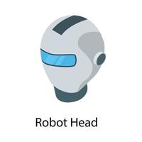 humanoïde robothoofd vector