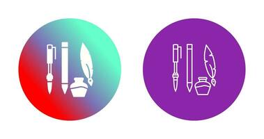 uniek schrijven uitrusting vector icoon