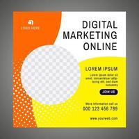 abstracte digitale marketing online voor post op sociale media vector