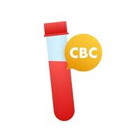 cbc compleet bloed graaf. Gezondheid zorg. bloed testen. vector voorraad illustratie