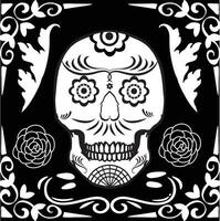 dag van de dood. de los Muertos Mexicaans vakantie ontwerp elementen voor poster, groet kaart, spandoek. vector illustratie.rint