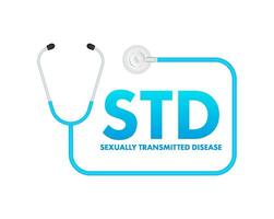 seksueel verzonden ziekte. icoon met seksueel verzonden ziekte. vector