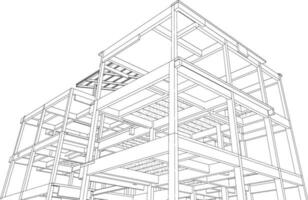 3d illustratie van gebouw structuur vector