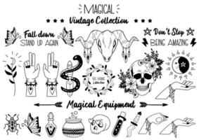 magische halloween citaat illustratie vector voor banner for