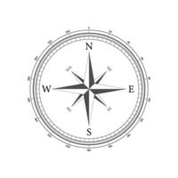 kompas Aan wit achtergrond. vlak vector navigatie symbool. vector voorraad illustratie