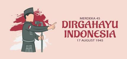 indonesië onafhankelijkheidsdag bannerstijl vector