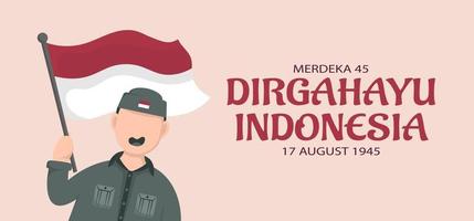 indonesië onafhankelijkheidsdag sjabloon. vector