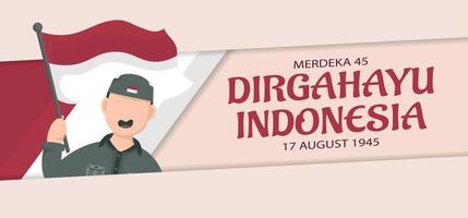 indonesië onafhankelijkheidsdag sjabloon. vector