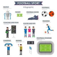 voetbal, voetbal infographic. vector illustratie