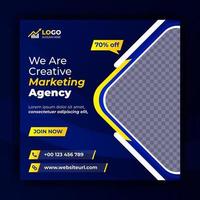 creatieve marketing sociale media plaatsen digitale marketingbanner vector