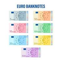 euro geld bankbiljetten. vlak euro voor papier geld. bedrijf concept. vector voorraad illustratie