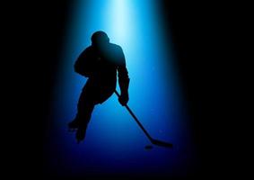 silhouetillustratie van een hockeyspeler vector