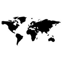 wereld kaart icoon of logo geïsoleerd teken symbool vector illustratie - verzameling van hoog kwaliteit zwart stijl vector Aan wit achtergrond