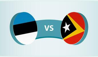 Estland versus oosten- Timor, team sport- wedstrijd concept. vector