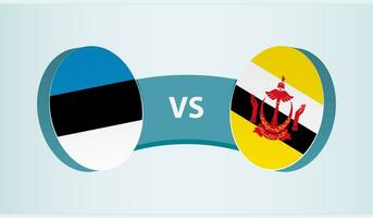 Estland versus brune, team sport- wedstrijd concept. vector