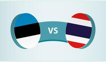 Estland versus Thailand, team sport- wedstrijd concept. vector