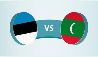 Estland versus Maldiven, team sport- wedstrijd concept. vector