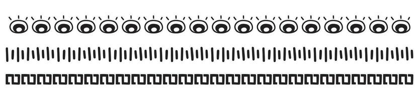 etnisch traditioneel symbolen met zwart en wit. hand- getrokken tekening stijl. meetkundig vormen vector