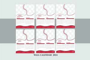 kalender ontwerp sjabloon voor 2024 vector