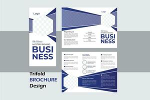 modern drievoud brochure ontwerp sjabloon. vector
