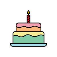verjaardag taart icoon vector ontwerp Sjablonen gemakkelijk en modern