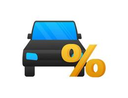 auto leasing procent. financieel investering. vector voorraad illustratie