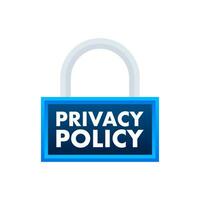 privacy beleid. gegevens bescherming. cyber veiligheid. vector voorraad illustratie