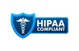 hipaa meewerkend. vinkje icoon. vector ontwerp logo symbool