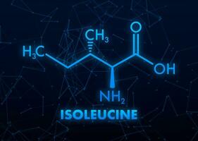 isoleucine amino zuur. chemisch moleculair formule. vector illustratie