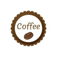 koffie label. insigne, icoon, postzegel logo vector voorraad illustratie