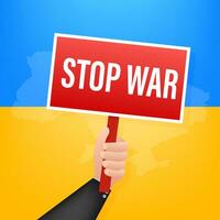 Rusland Oekraïne oorlog. hou op oorlog. rood hart. helpen, bidden voor Oekraïne. vector illustratie