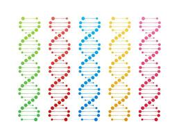 dna strand symbool. dna genetica. vector illustratie