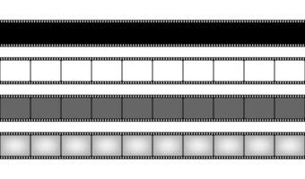 film strip verzameling. bioscoop kader. vector voorraad illustratie